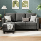 VICTONE Convertible L Shaped Sectional Sofa Couch 3 Seat with Ottoman