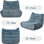 Hobestluk Giant Bean Bag Chair Memory Foam Faux Fur Sofa for Living Room