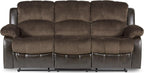 Lexicon Loveseat Recliner Double Sofa Manual Pull Tab Faux Leather Living Room