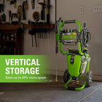 Greenworks 2000 PSI Electric Pressure Washer 13 Amp with Wheels 20 FT Hose 35 FT Cord