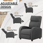Homall Modern Recliner Chair PU Leather Padded Seat Single Sofa