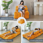MAXYOYO Folding Sofa Bed Convertible Sleeper Chair with Pillow
