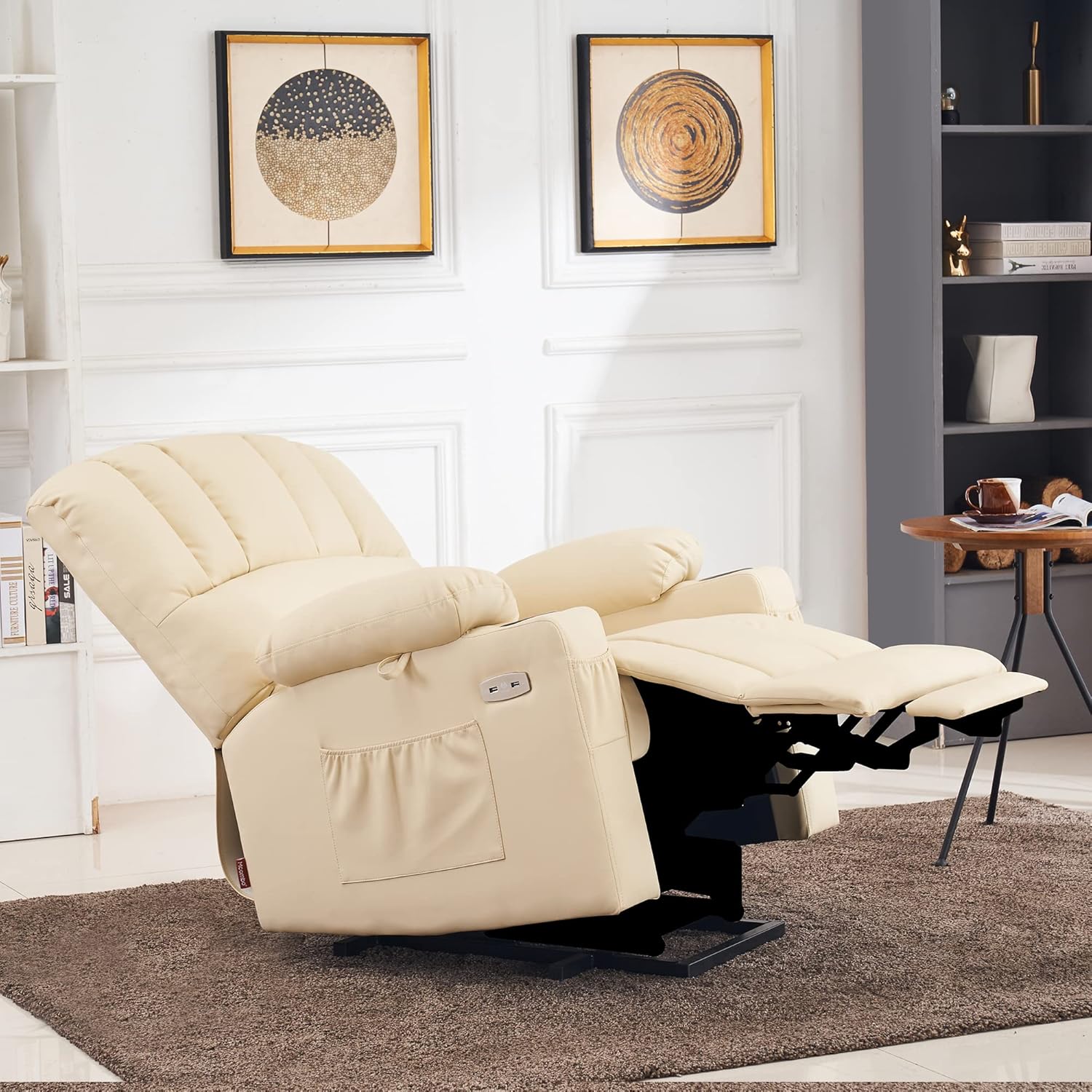MCombo Power Lift Recliner Chair for Elderly with Heat Massage USB Cup Holders