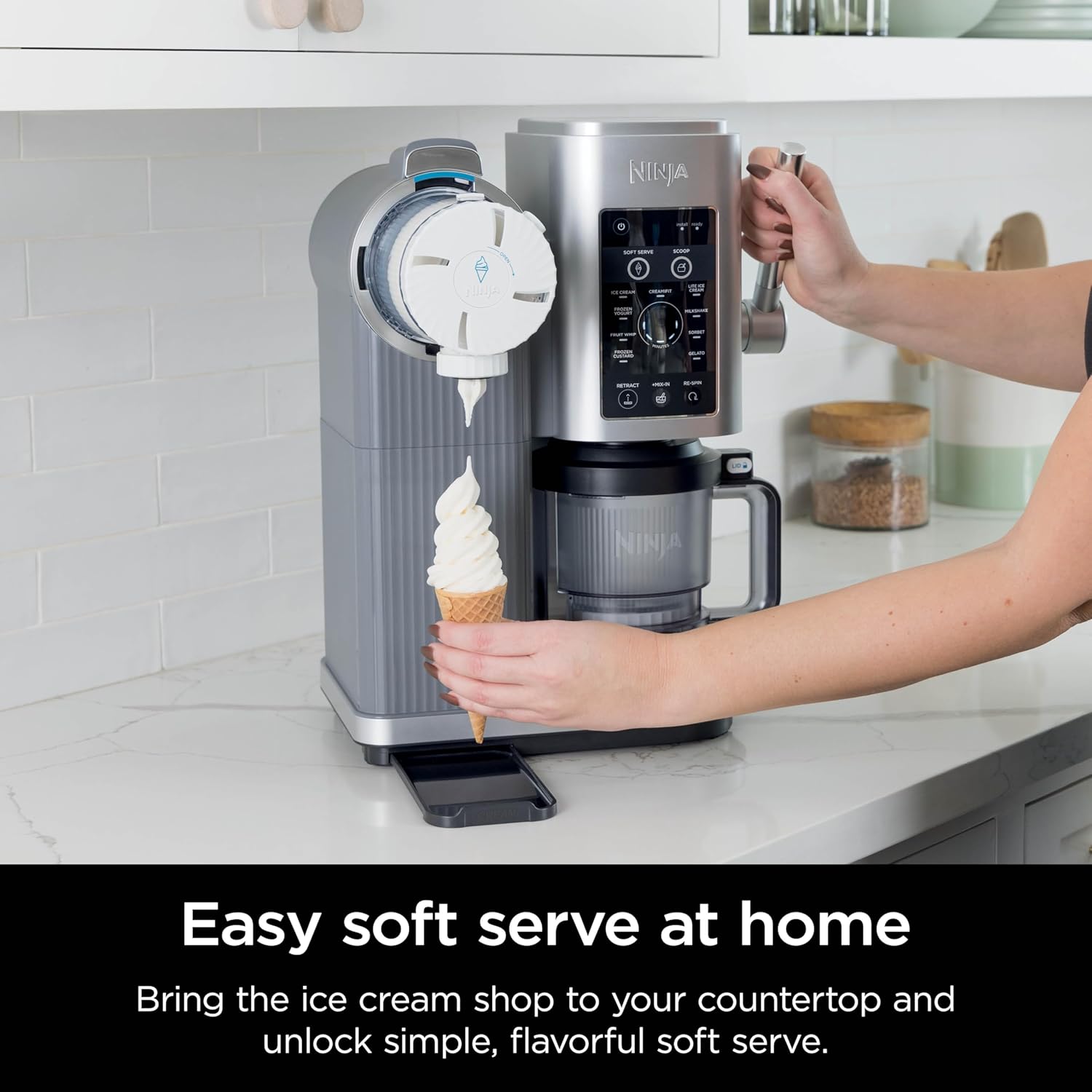 Ninja Swirl Ice Cream and Soft Serve Maker 13 in 1 Machine for Sorbet Milkshake Yogurt