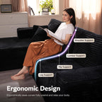 ovios Cloud Sectional Couch with L Shape Chaise Modern Modular Sofa
