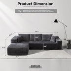 ovios Cloud Sectional Couch with L Shape Chaise Modern Modular Sofa
