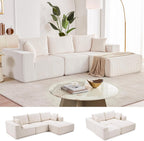 Weture 108" Modular Sectional Sofa Deep Seat Cloud L-Shape Couch with Chaise