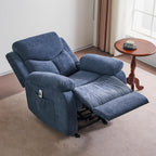Sftaiyou Manual Rocker Recliner Chair Massage Fabric Overstuffed Soft Recliner
