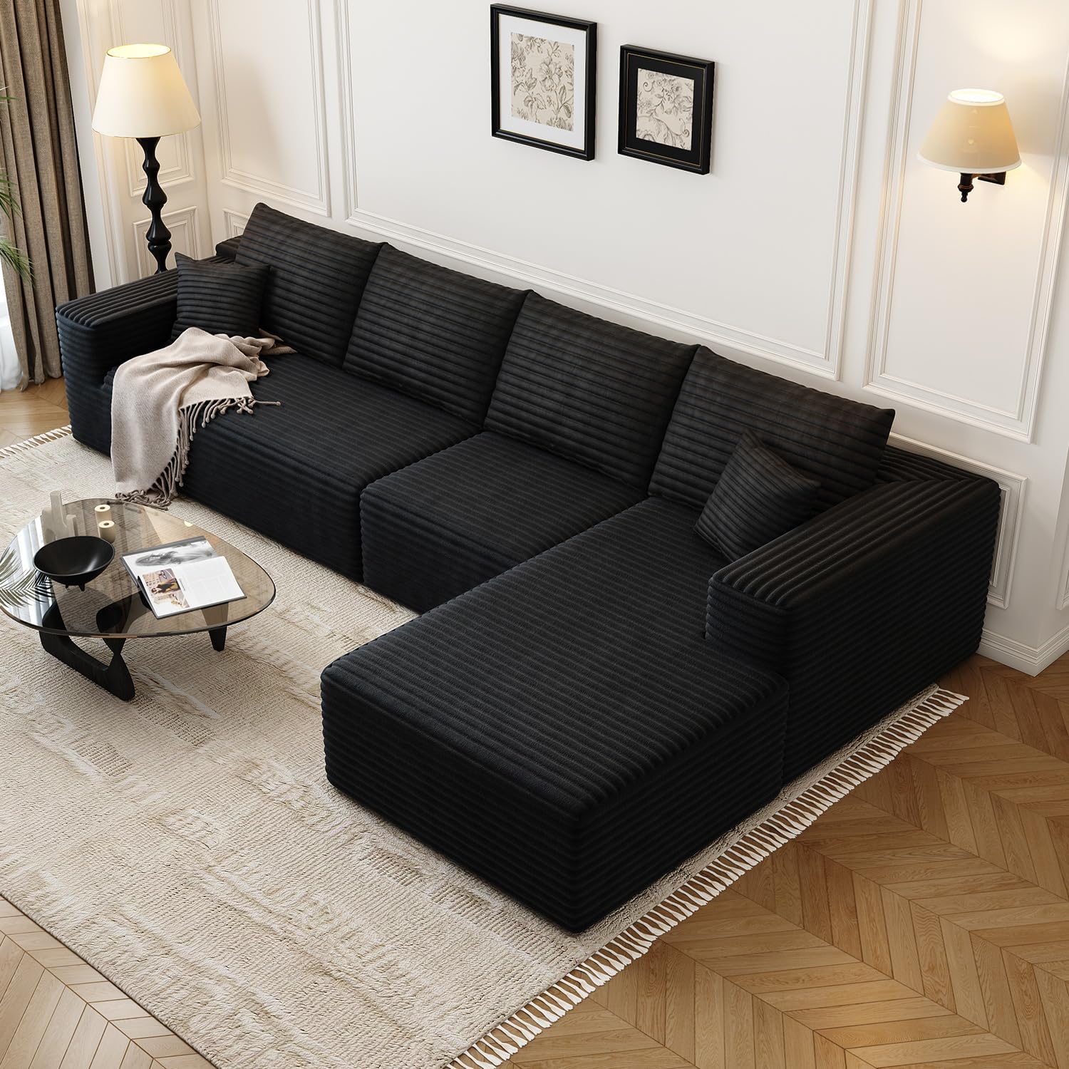 Settab Cloud Modular Sectional Sofa U Shaped Deep Seat Living Room Couch