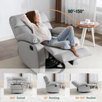 hzlagm Swivel Rocker Recliner Chair Small Space Rocking Recliner