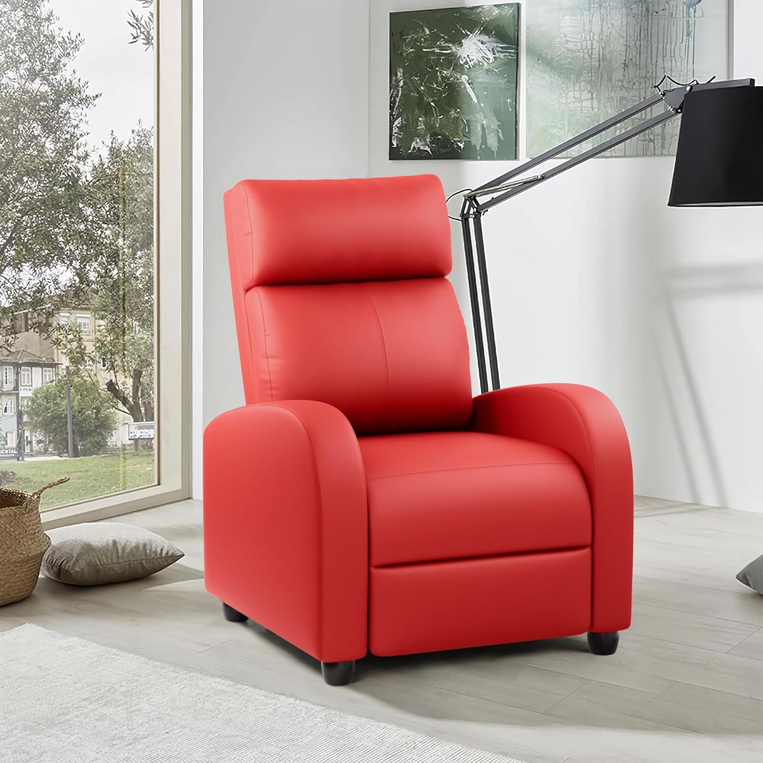 JUMMICO Adjustable Recliner Chair Home Theater Sofa with Thick Cushion
