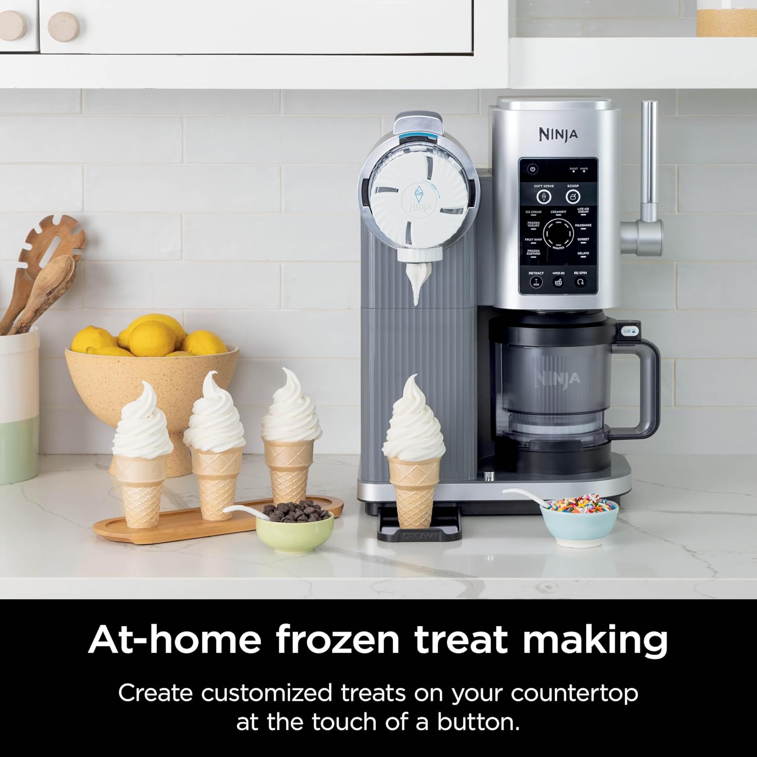 Ninja Swirl Ice Cream and Soft Serve Maker 13 in 1 Machine for Sorbet Milkshake Yogurt