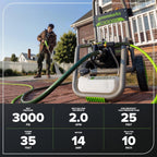 Greenworks 2000 PSI Electric Pressure Washer 13 Amp with Wheels 20 FT Hose 35 FT Cord