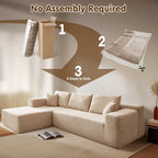 ovios Cloud Sectional Couch with L Shape Chaise Modern Modular Sofa