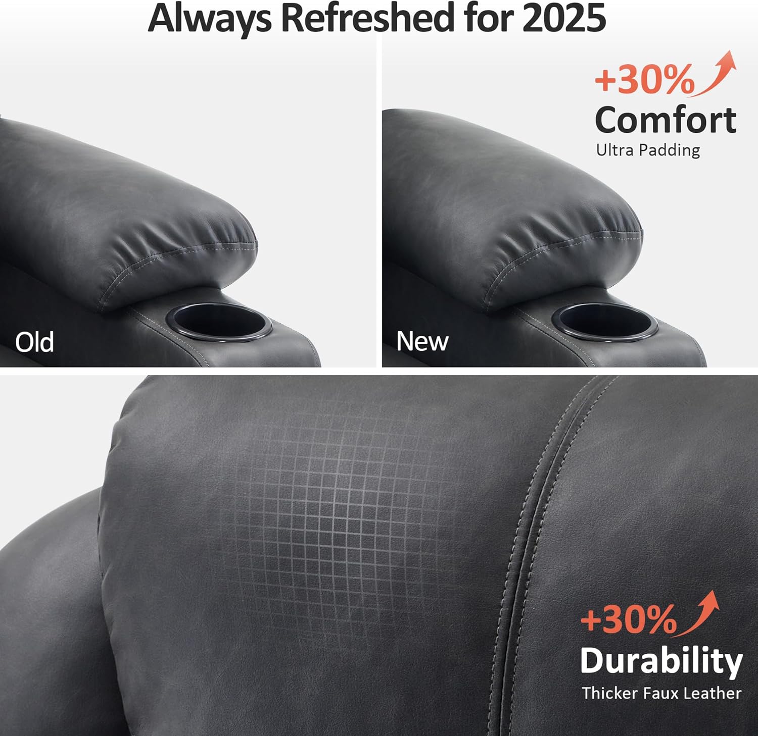MCombo Electric Power Lift Recliner Massage Heat Chair for Elderly 3 Positions 2 Pockets USB