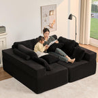 Afuson Boneless Sectional Sofa L Shape Deep Seat Cloud Couch Living Room