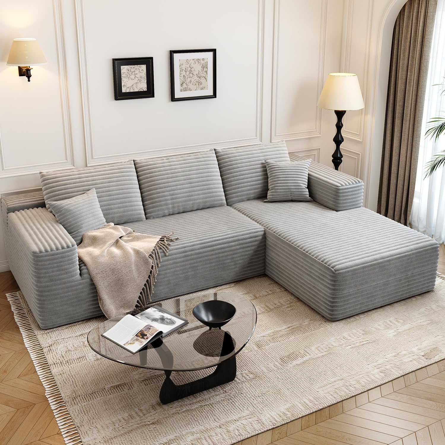 Settab Cloud Modular Sectional Sofa U Shaped Deep Seat Living Room Couch