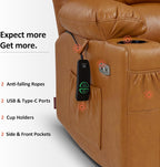 MCombo Power Lift Recliner Chair for Elderly with Heat Massage USB Cup Holders