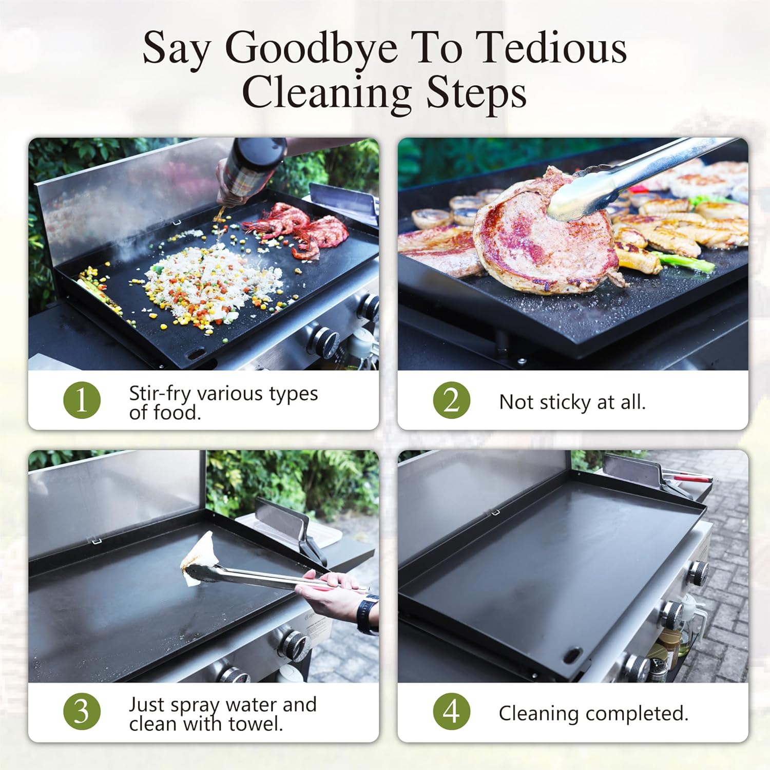 Sophia & William Charcoal and Gas Grill Combo with Side Burner Dual Fuel BBQ Grill