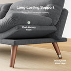 Marsail Futon Sofa Bed Convertible Corduroy Loveseat with Adjustable Backrest