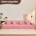 Afuson Boneless Sectional Sofa L Shape Deep Seat Cloud Couch Living Room