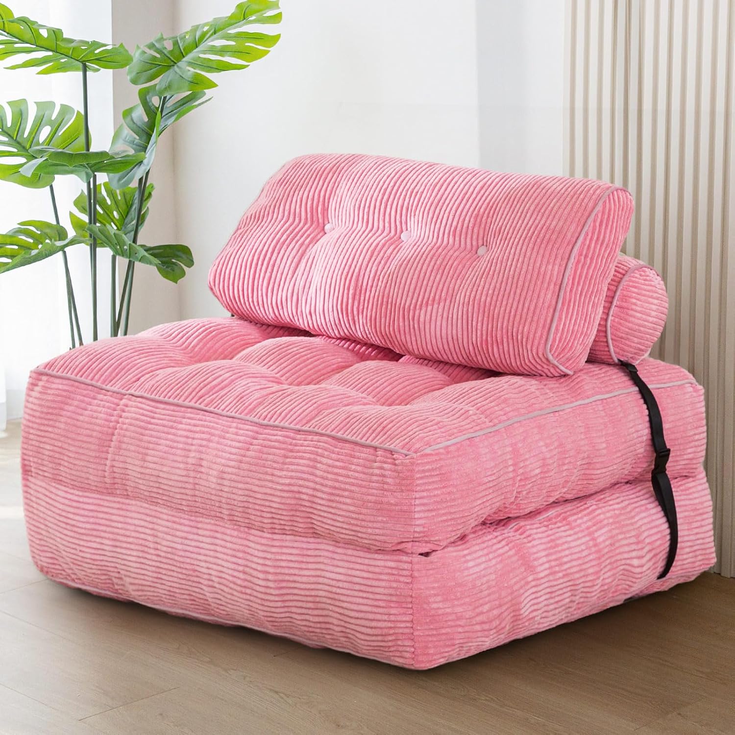 MAXYOYO Folding Sofa Bed Convertible Sleeper Chair with Pillow