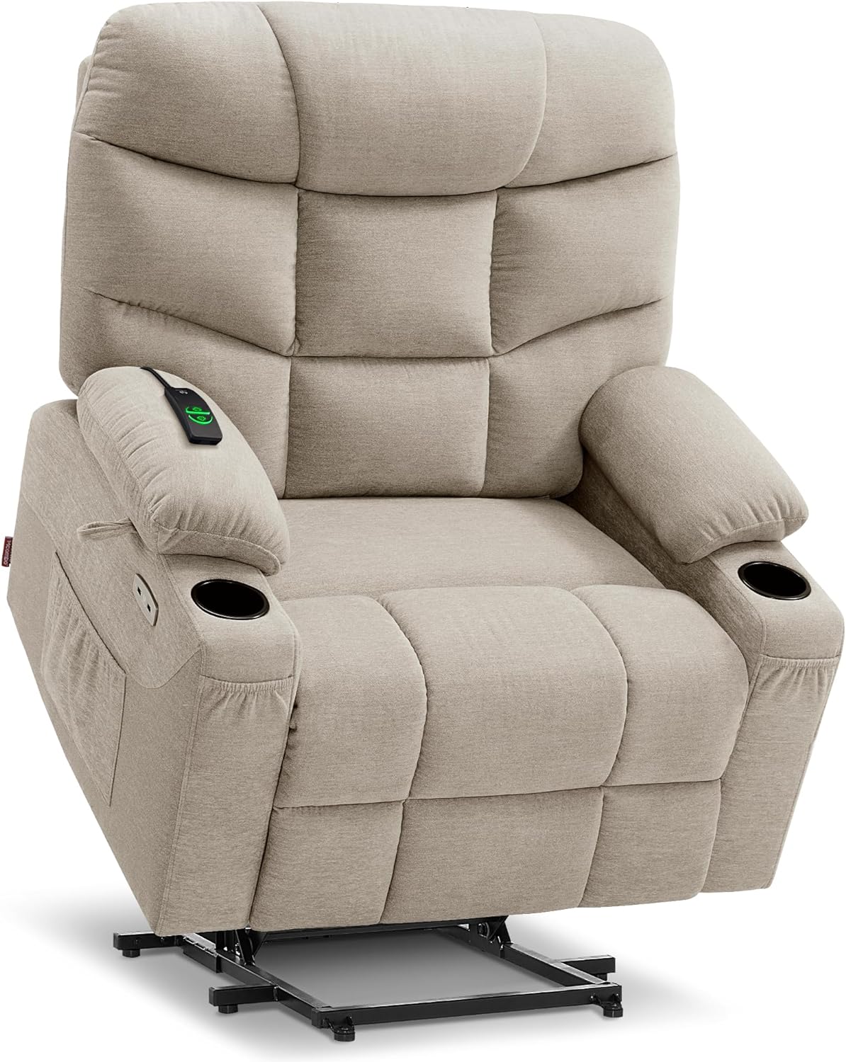 MCombo Power Lift Recliner Chair for Elderly with Extended Footrest Fabric