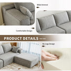 Settab Cloud Modular Sectional Sofa U Shaped Deep Seat Living Room Couch