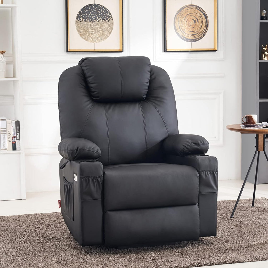 MCombo Electric Power Lift Recliner Massage Heat Chair for Elderly 3 Positions 2 Pockets USB