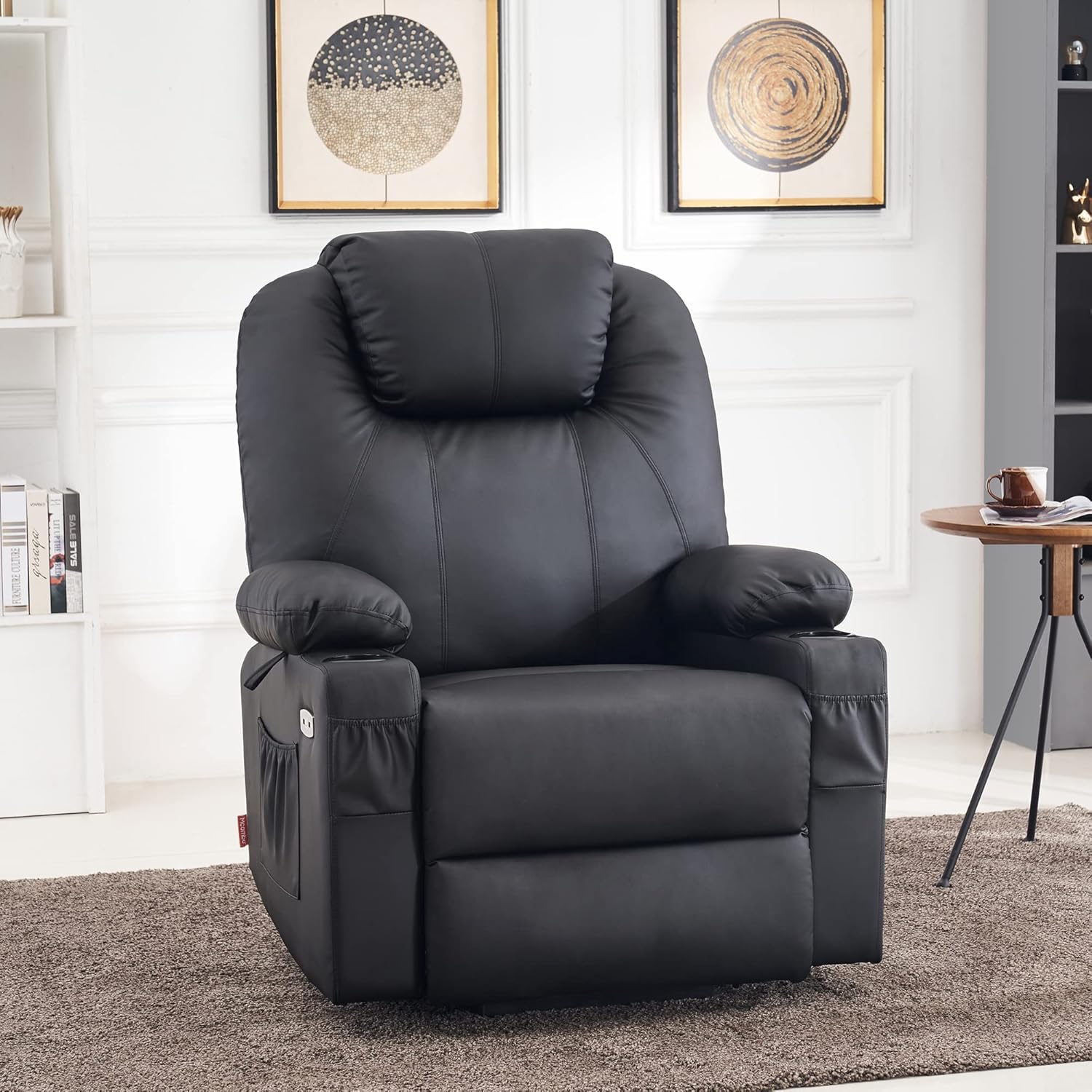 MCombo Electric Power Lift Recliner Massage Heat Chair for Elderly 3 Positions 2 Pockets USB