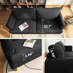 Loveseat Sofa Couch USB Ports 2 Seater Deep Seating Small Couch