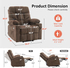 MCombo Power Lift Recliner Chair for Elderly with Extended Footrest Fabric