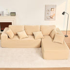 Afuson Boneless Sectional Sofa L Shape Deep Seat Cloud Couch Living Room