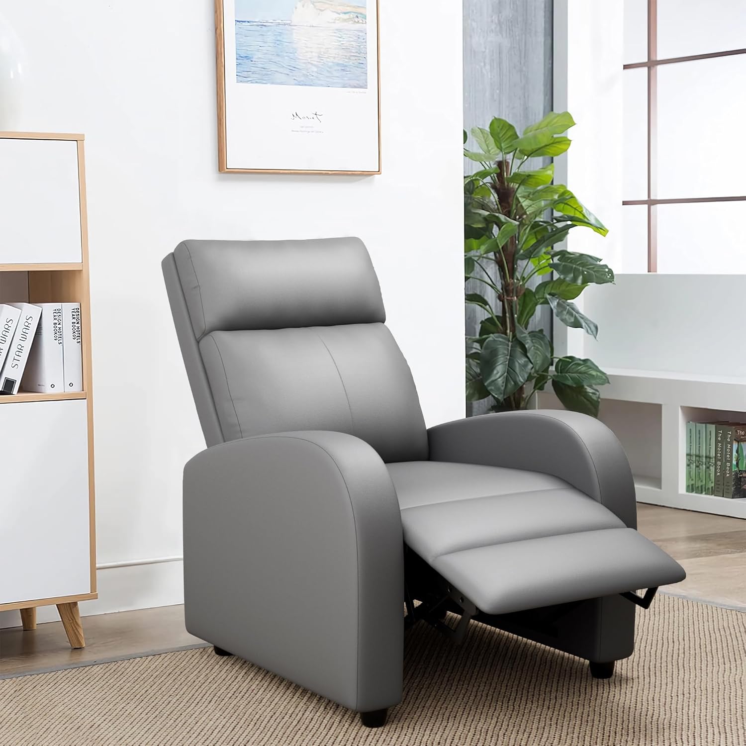 JUMMICO Adjustable Recliner Chair Thick Cushion Home Theater Sofa Living Room