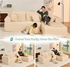 Afuson Boneless Sectional Sofa L Shape Deep Seat Cloud Couch Living Room