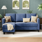 VICTONE Convertible L Shaped Sectional Sofa Couch 3 Seat with Ottoman