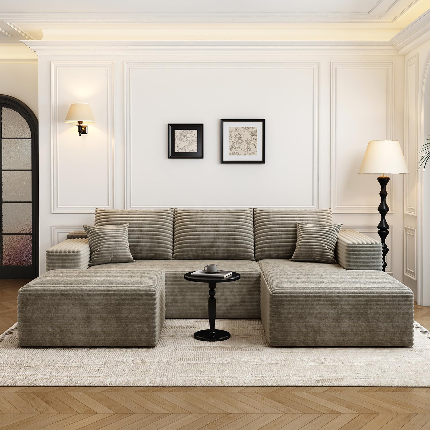 Settab Cloud Modular Sectional Sofa U Shaped Deep Seat Living Room Couch