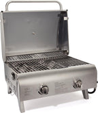 Cuisinart Portable Propane Gas Grill 2 Burner Stainless Steel Tabletop BBQ