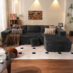 ovios Cloud Sectional Couch with L Shape Chaise Modern Modular Sofa