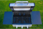 Cuisinart 4 Burner Propane Gas Grill Portable BBQ with Lid Wheels Side Shelves