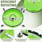 LidoDola 14 Inch Pressure Washer Surface Cleaner with Wheels for Concrete Patio Deck
