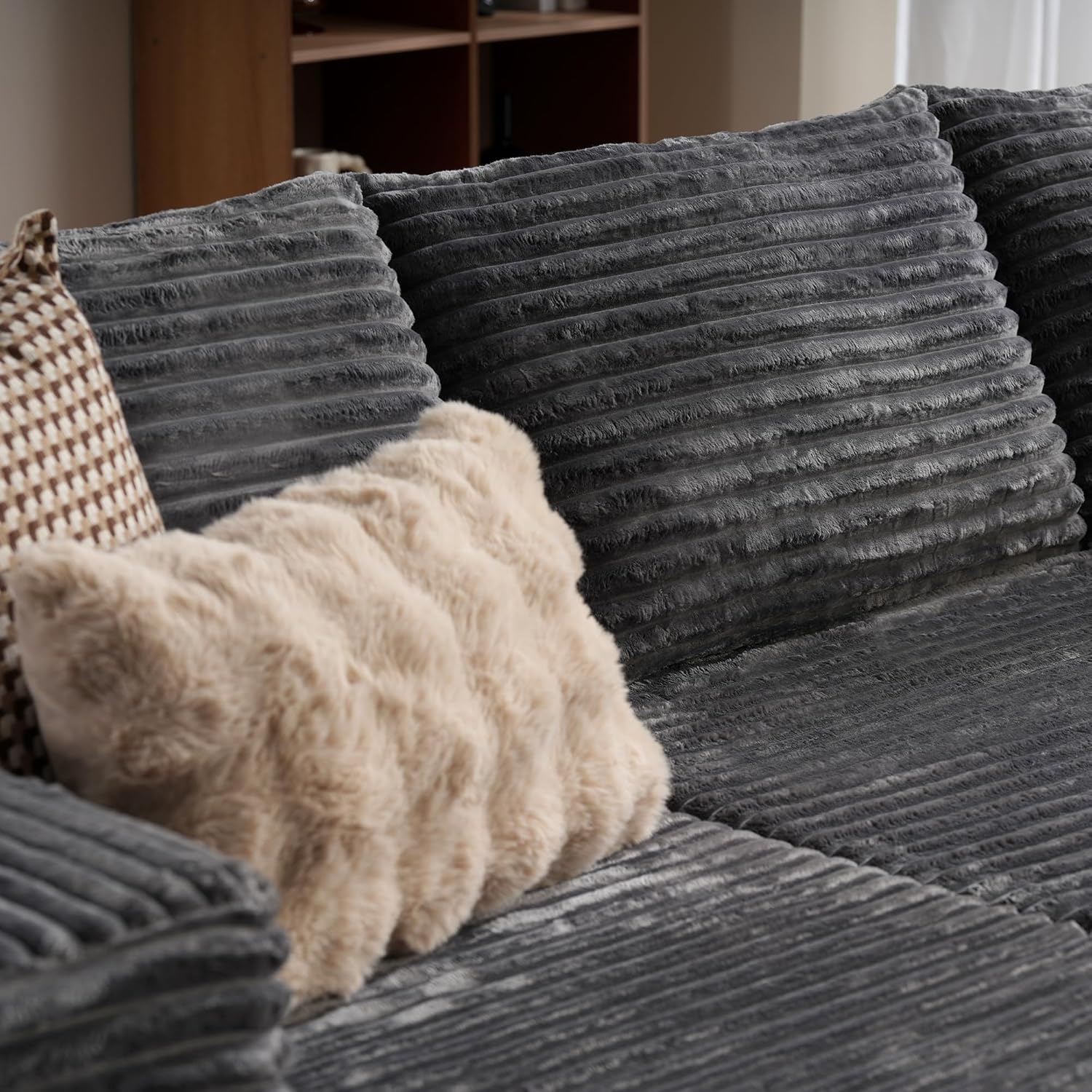 ovios Cloud Sectional Couch with L Shape Chaise Modern Modular Sofa