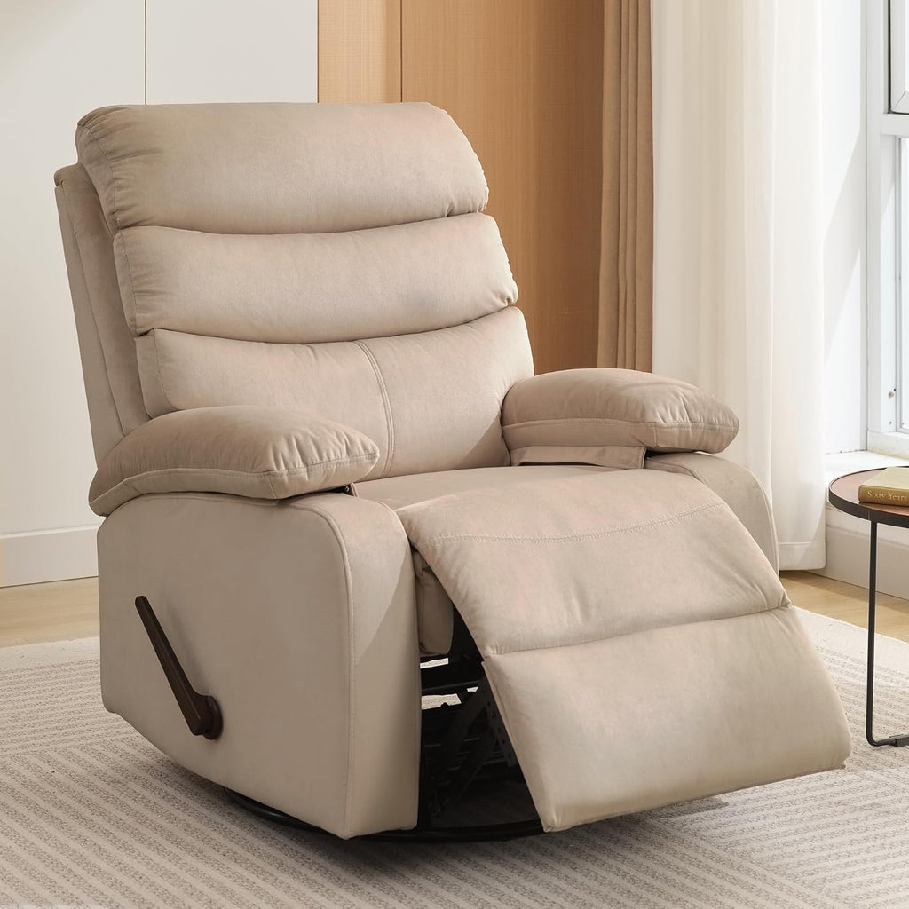 GNMLP2020 Swivel Rocker Recliner Chair Manual Small Space Nursery Living Room