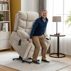 MCombo Power Lift Recliner Chair for Elderly with Extended Footrest Fabric