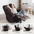 hzlagm Swivel Rocker Recliner Chair Small Space Rocking Recliner