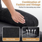 VINGLI 110 Sectional Couch U Shaped Sofa Set with Double Chaise Chenille Fabric