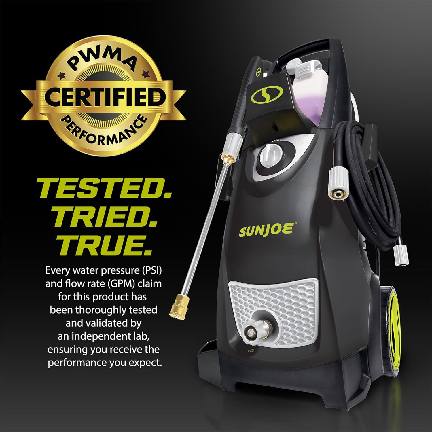 Sun Joe SPX3000 Electric Pressure Washer 2030 PSI 1.2 GPM with Dual Soap Tanks