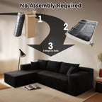 ovios Cloud Sectional Couch with L Shape Chaise Modern Modular Sofa