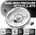 LidoDola 14 Inch Pressure Washer Surface Cleaner with Wheels for Concrete Patio Deck