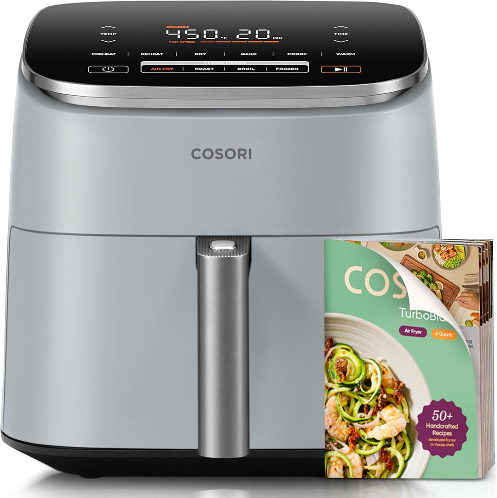 COSORI 6 Quart Air Fryer 9 in 1 Compact Ceramic Coating Oil Less Cooker